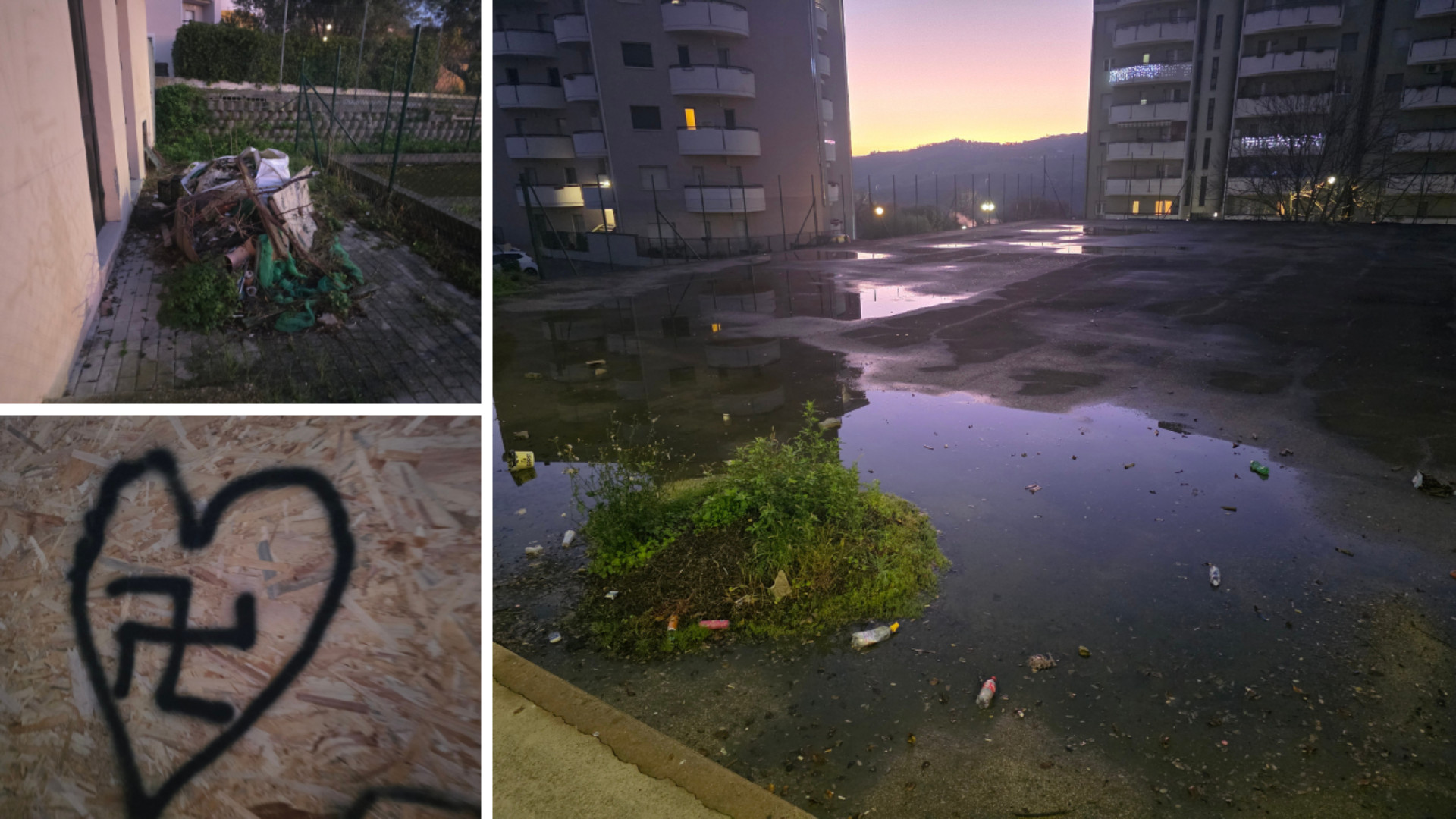 Tre immagini simbolo del degrado