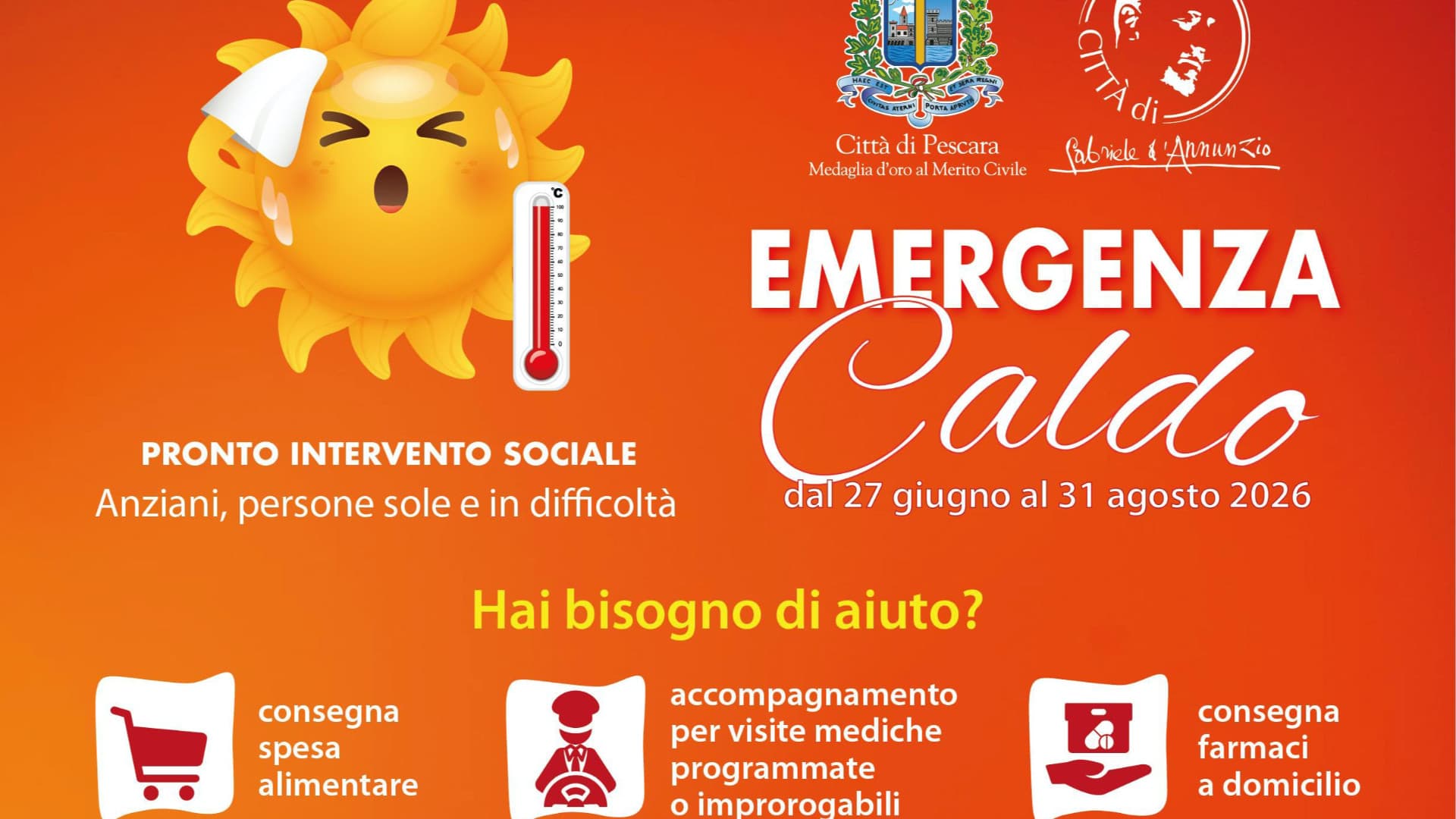 La locandina del Comune